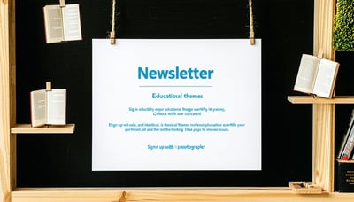 Newsletter sign-up with educational themes Newsletter sign-up with educational themes